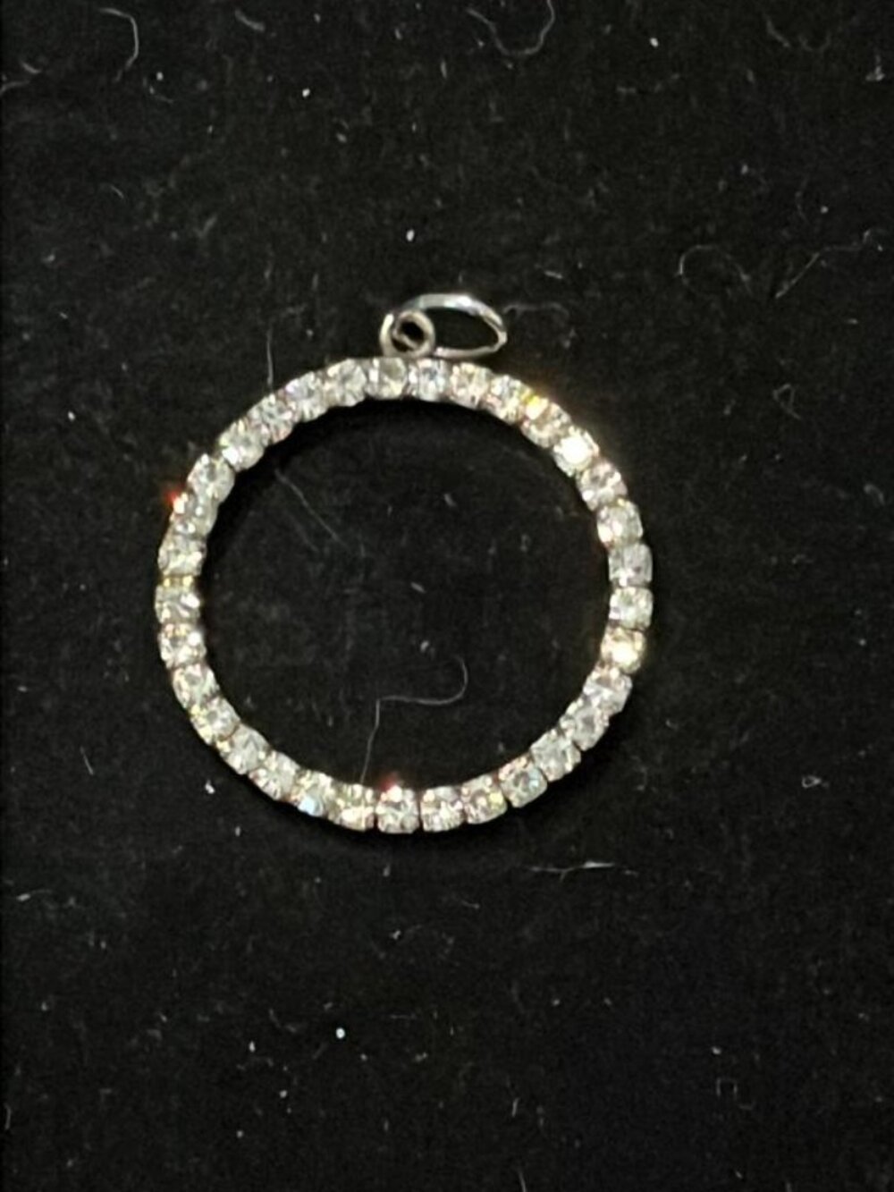 Clear Stone Circle Pendant